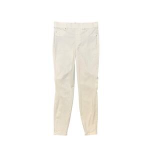 Spanx Jeans Womens M Medium White Denim Stretch Ankle Skinny High Rise Pull On